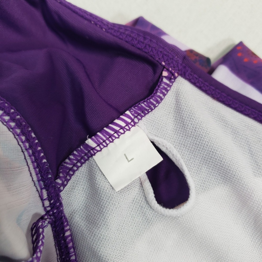Unbranded Women Geometric Fractal Print Swim Dress Large Purple - Picture 2 of 5